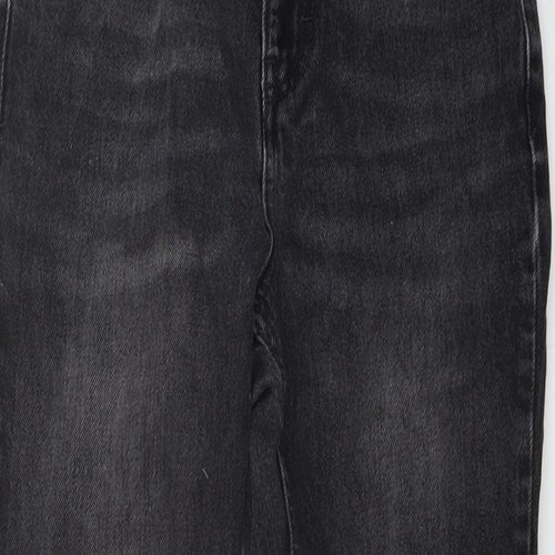 Topshop Womens Grey Cotton Mom Jeans Size 26 L26 in Regular Button