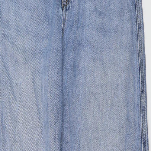 Pull&Bear Womens Blue Cotton Mom Jeans Size 6 L28 in Regular Button