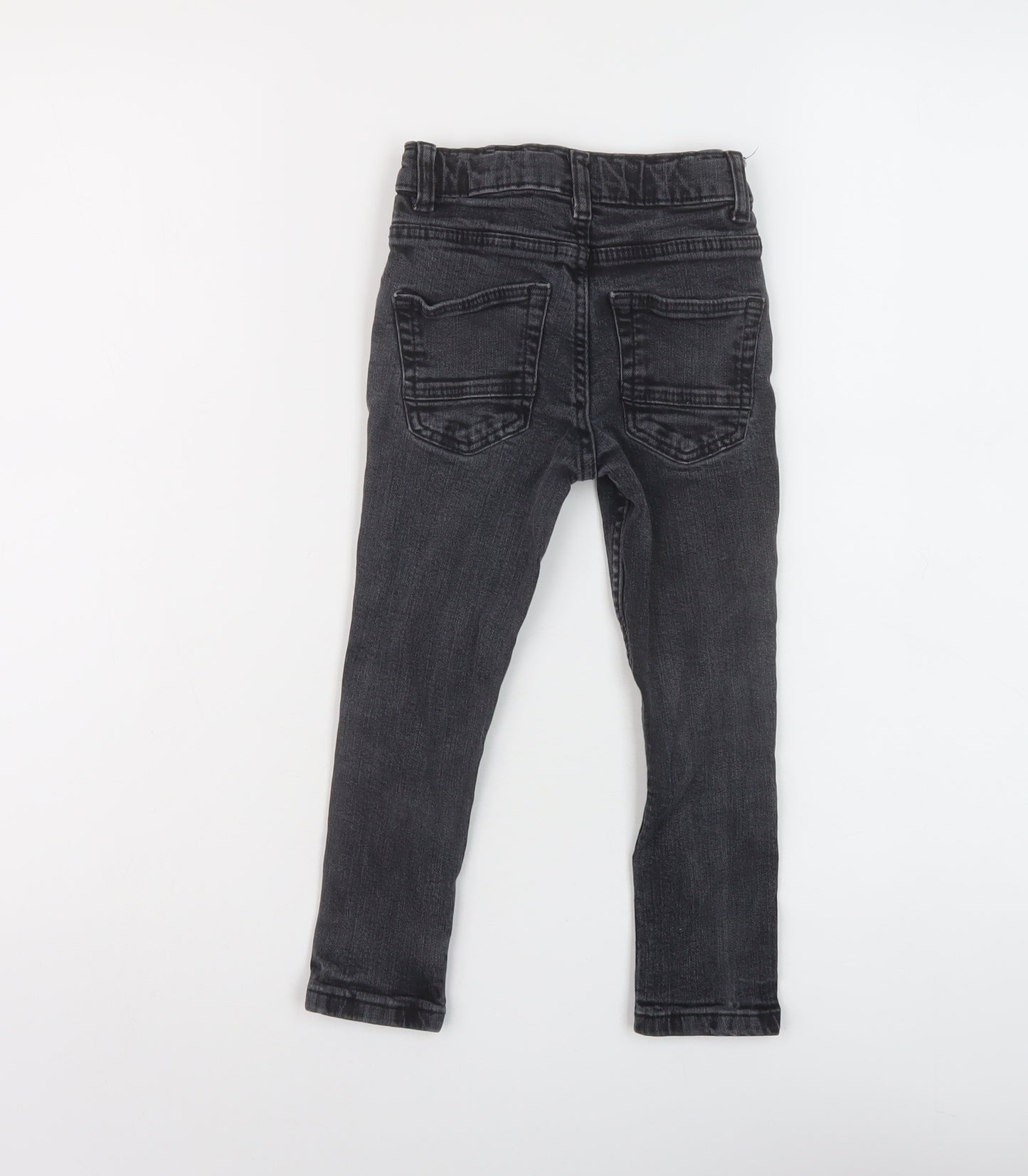 TU Boys Grey Cotton Skinny Jeans Size 5 Years Regular Button