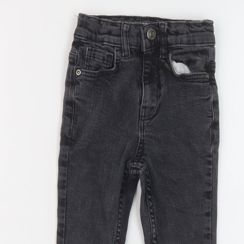 TU Boys Grey Cotton Skinny Jeans Size 5 Years Regular Button