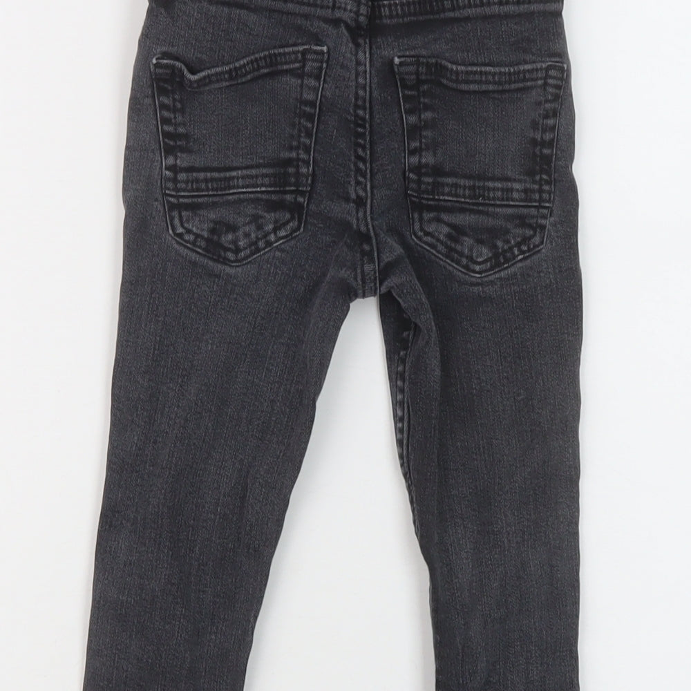 TU Boys Grey Cotton Skinny Jeans Size 5 Years Regular Button
