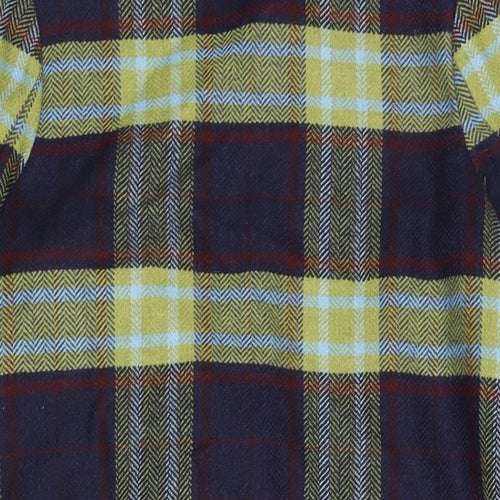 Avoca Womens Multicoloured Check Overcoat Coat Size 8 Button