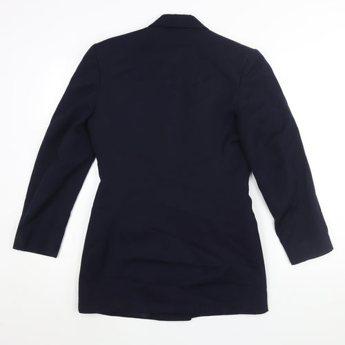 St Michael Womens Blue Polyester Jacket Suit Jacket Size 10