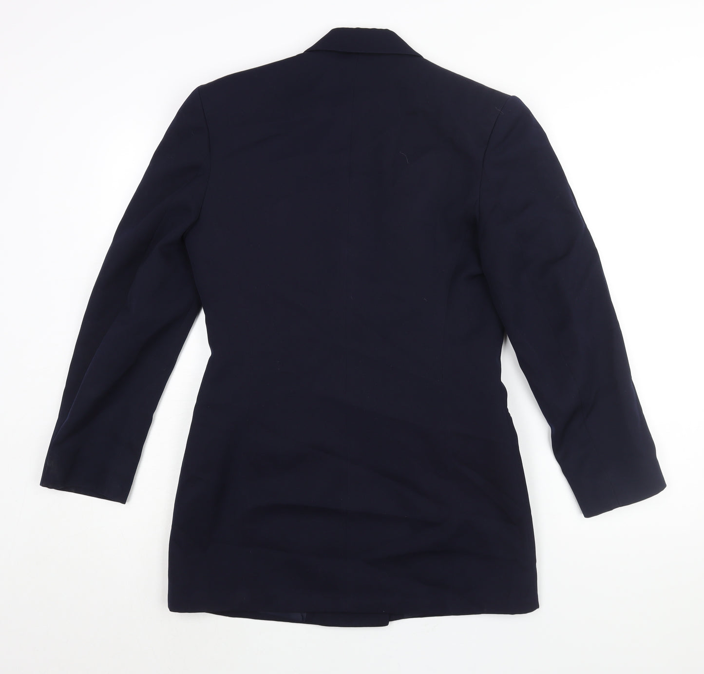 St Michael Womens Blue Polyester Jacket Suit Jacket Size 10