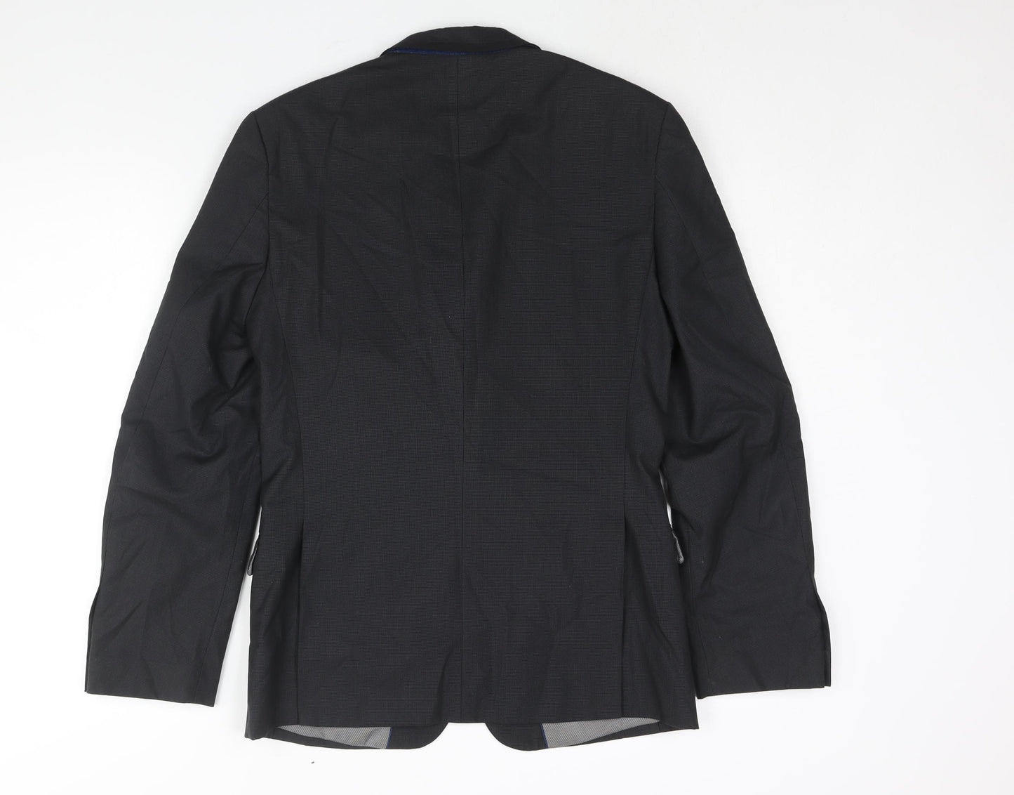Burton Mens Grey Polyester Jacket Suit Jacket Size 36 Regular