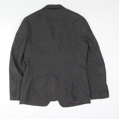 Duchamp Mens Grey Wool Jacket Suit Jacket Size 40 Regular