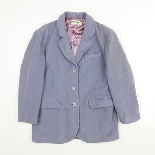 Part Two Womens Purple Jacket Blazer Size M Button - Vintage