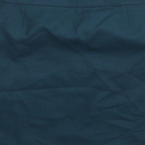 SKS Womens Blue Acrylic Straight & Pencil Skirt Size 28 in Zip - Button Detail