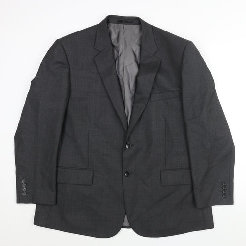 Slaters Mens Grey Polyester Jacket Suit Jacket Size 44 Regular