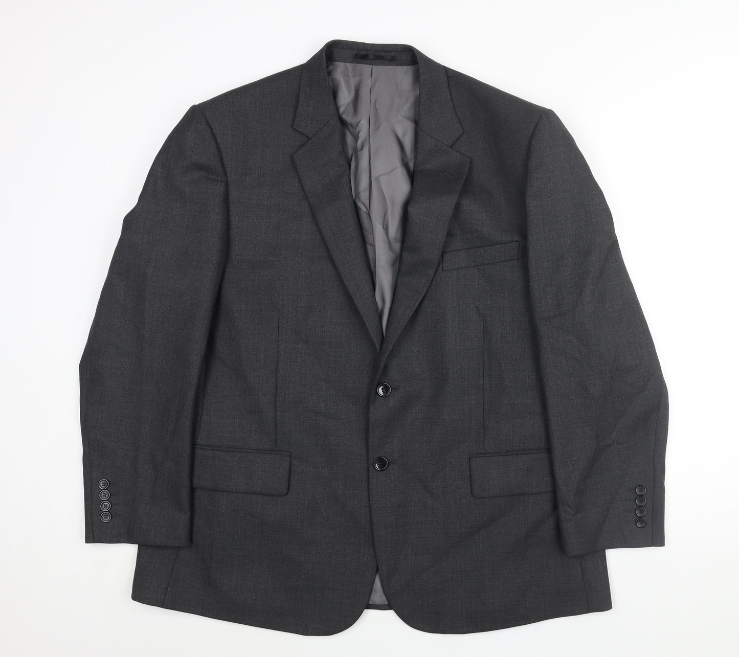 Slaters Mens Grey Polyester Jacket Suit Jacket Size 44 Regular