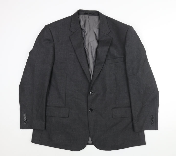 Slaters Mens Grey Polyester Jacket Suit Jacket Size 44 Regular