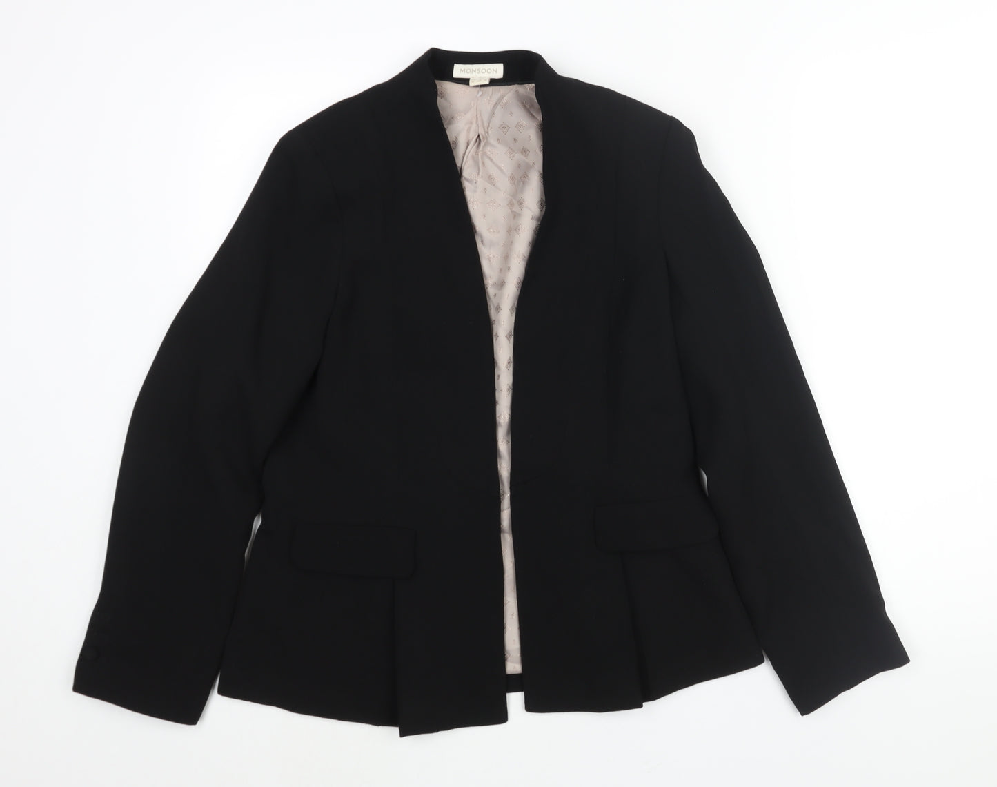 Monsoon Womens Black Jacket Blazer Size 12
