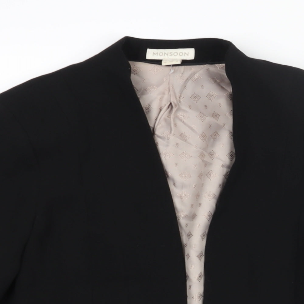 Monsoon Womens Black Jacket Blazer Size 12