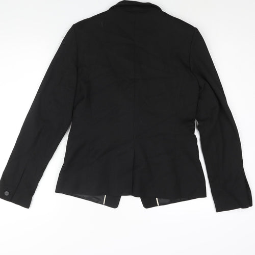 NEXT Womens Black Polyester Jacket Suit Jacket Size 12