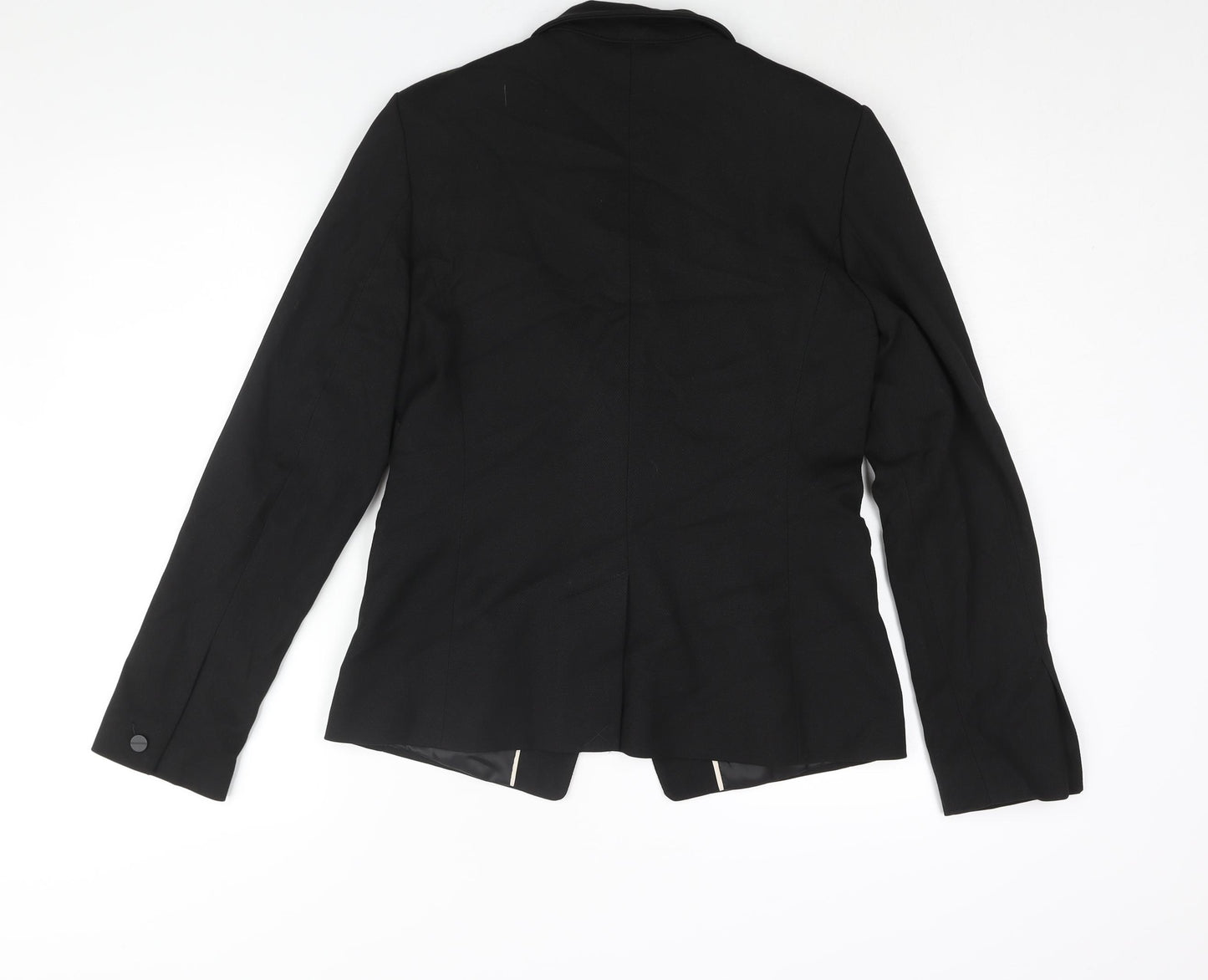 NEXT Womens Black Polyester Jacket Suit Jacket Size 12