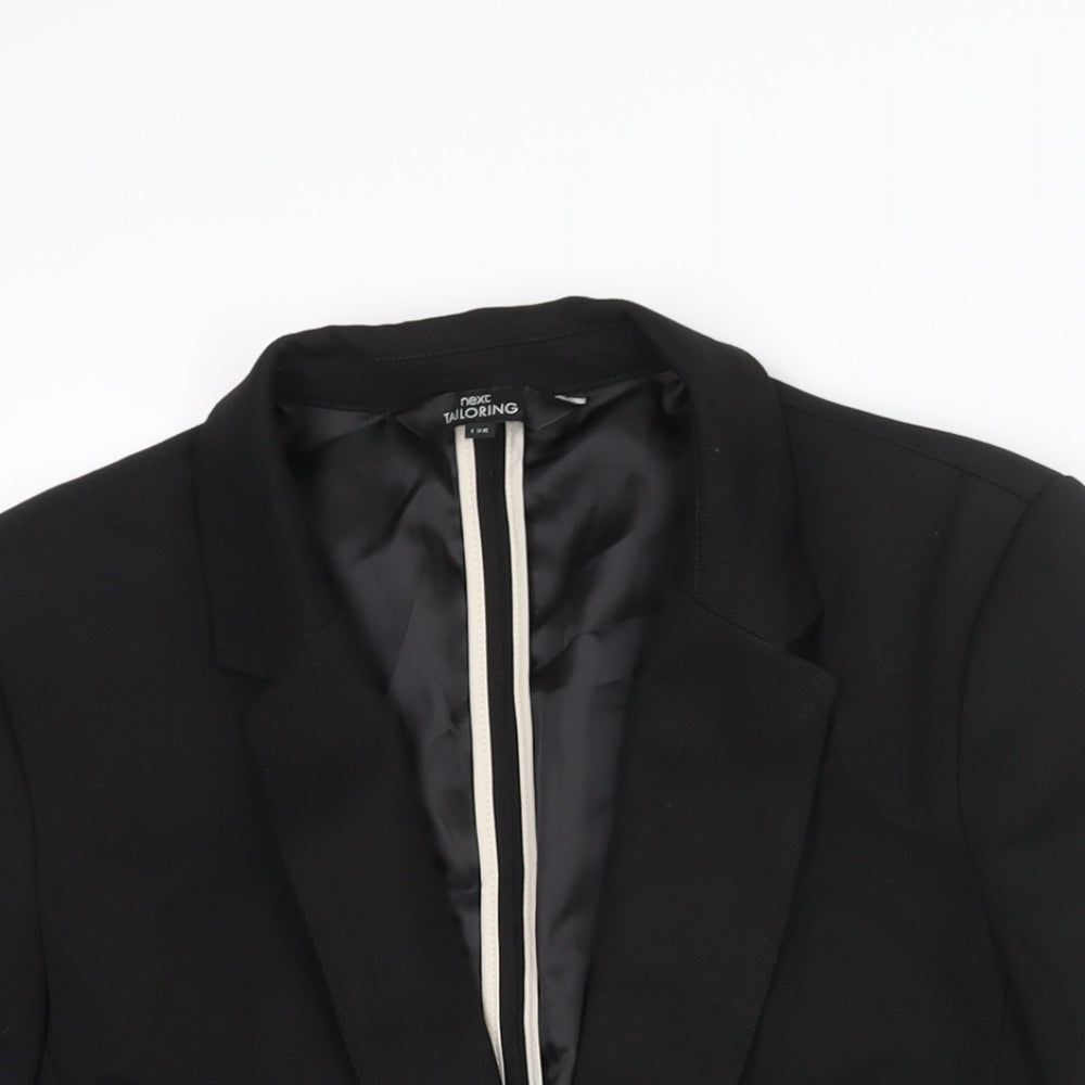 NEXT Womens Black Polyester Jacket Suit Jacket Size 12