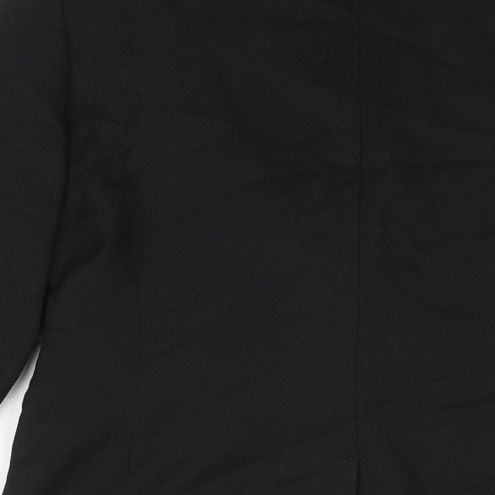 NEXT Womens Black Polyester Jacket Suit Jacket Size 12