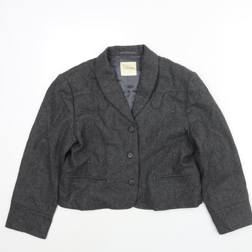 Viva You Womens Grey Jacket Size M Button