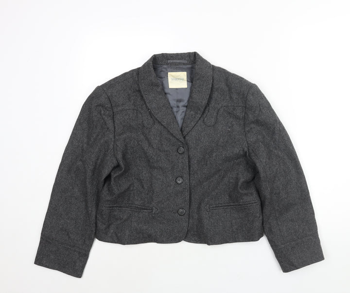 Viva You Womens Grey Jacket Size M Button
