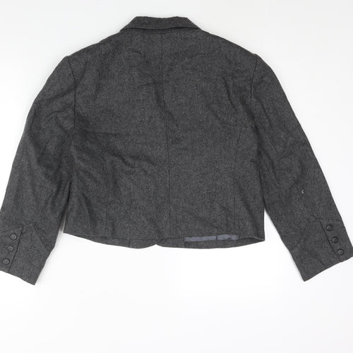 Viva You Womens Grey Jacket Size M Button
