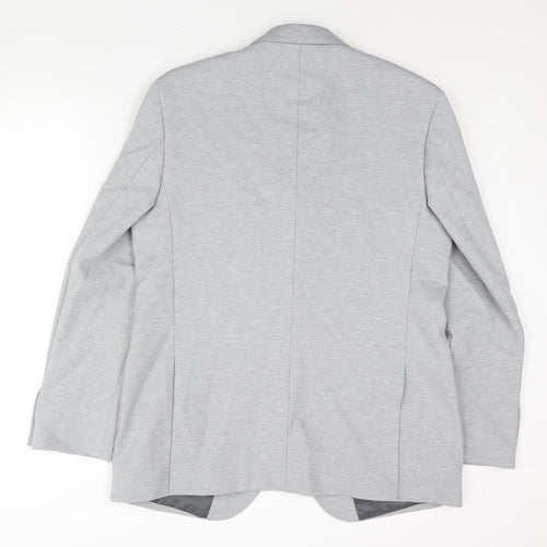 Marks and Spencer Mens Grey Polyamide Jacket Suit Jacket Size 44 Regular