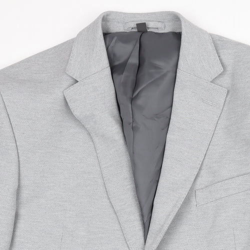 Marks and Spencer Mens Grey Polyamide Jacket Suit Jacket Size 44 Regular