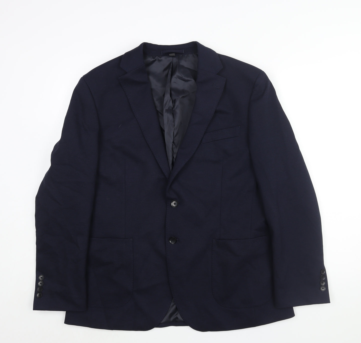Marks and Spencer Mens Blue Polyamide Jacket Suit Jacket Size 42 Regular