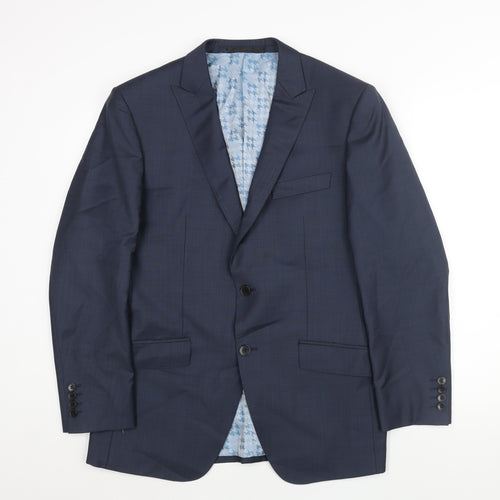 Autograph Mens Blue Wool Jacket Suit Jacket Size 38 Regular