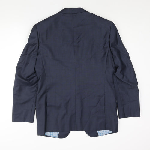 Autograph Mens Blue Wool Jacket Suit Jacket Size 38 Regular