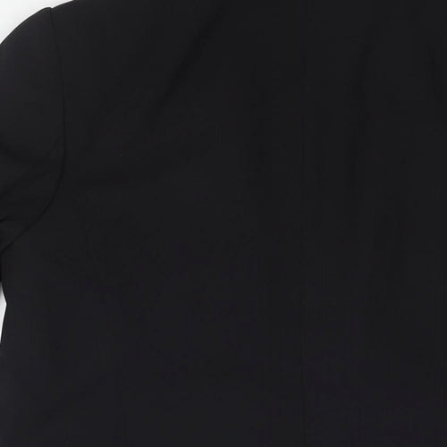 Marks and Spencer Womens Black Jacket Blazer Size 8 - Rouched Sleeve