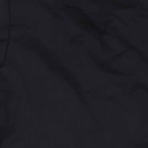 Ann Harvey] Womens Black Polyester Jacket Suit Jacket Size 16