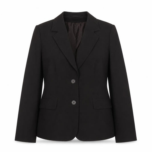Front view of Classics women’s brown polyester jacket suit jacket, size UK 12