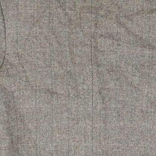 Centaur Mens Brown Herringbone Wool Jacket Suit Jacket Size 40 Regular