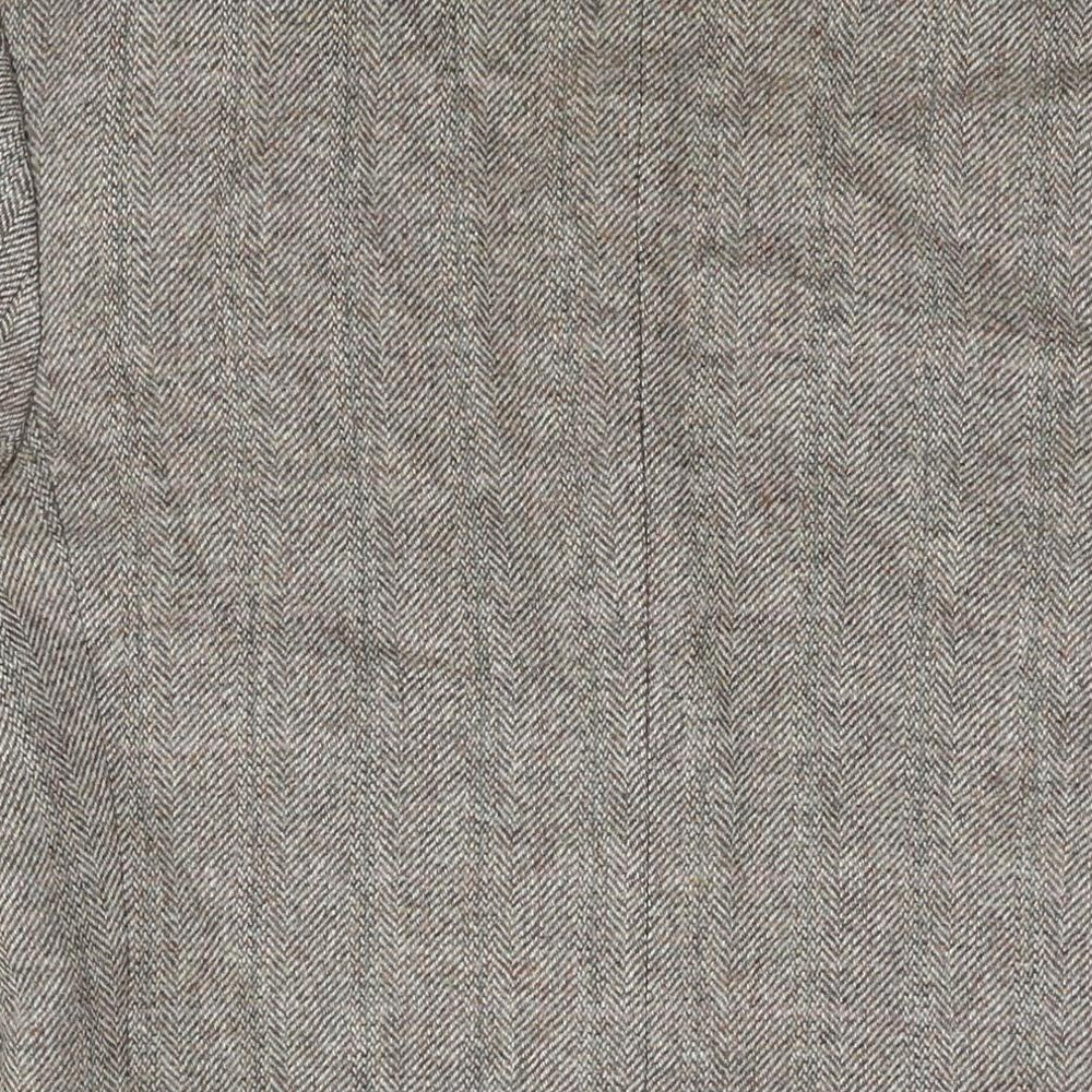 Centaur Mens Brown Herringbone Wool Jacket Suit Jacket Size 40 Regular