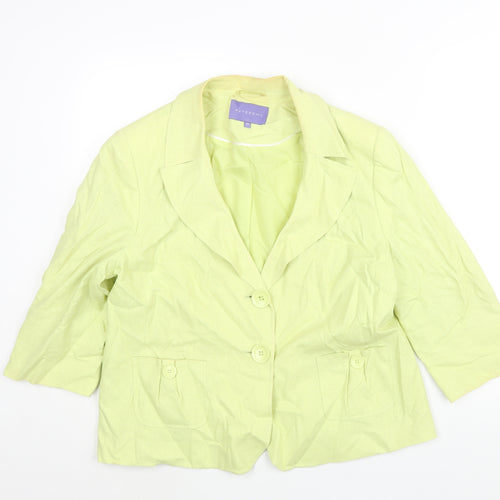 Autonomy Womens Green Jacket Size 18 Button