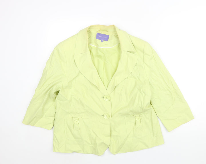 Autonomy Womens Green Jacket Size 18 Button