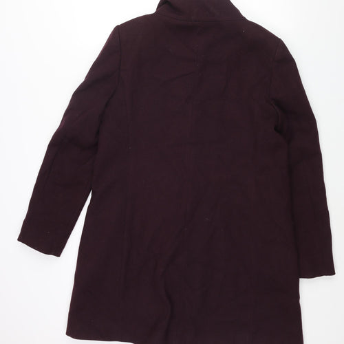 Debenhams Womens Purple Overcoat Coat Size 14 Button