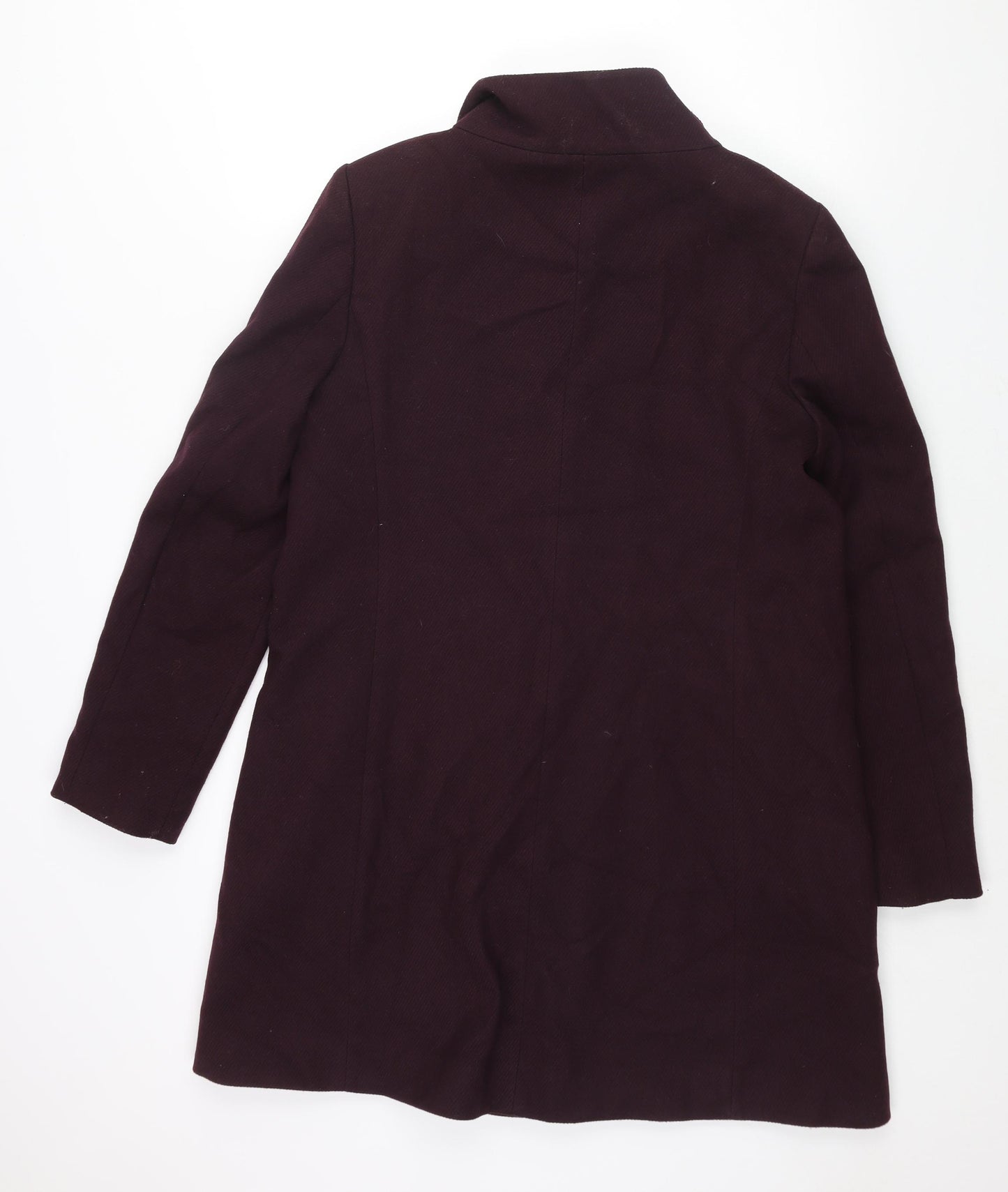 Debenhams Womens Purple Overcoat Coat Size 14 Button