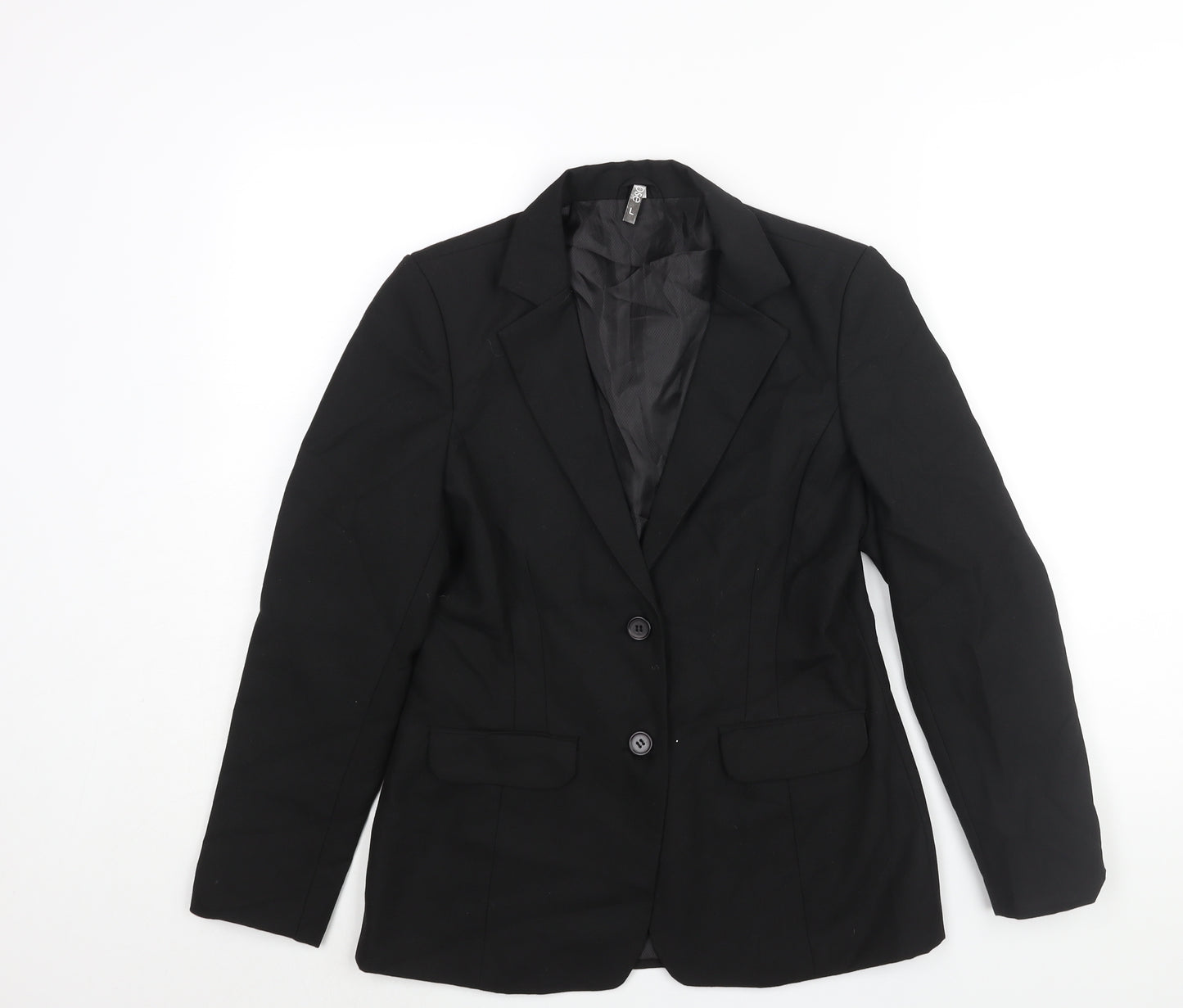 Pose Womens Black Polyester Jacket Suit Jacket Size L