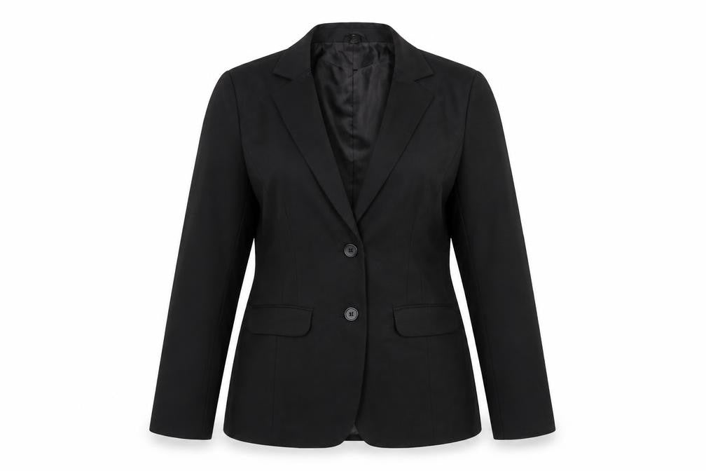 Pose Womens Black Polyester Jacket Suit Jacket Size L