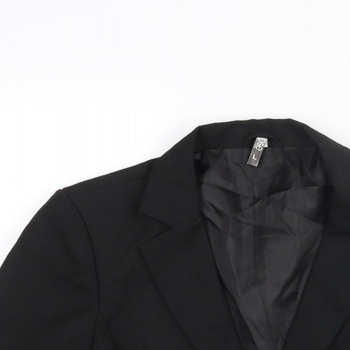 Pose Womens Black Polyester Jacket Suit Jacket Size L