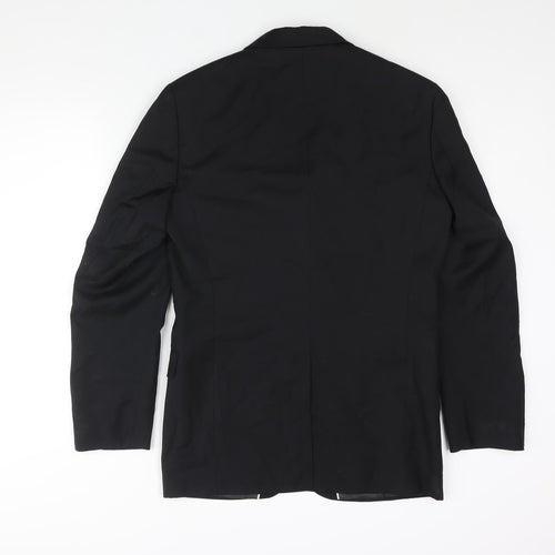 Mexx Mens Black Wool Jacket Suit Jacket Size 38 Regular