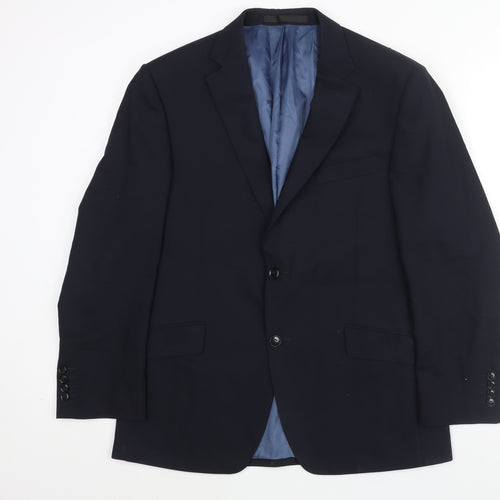 Marks and Spencer Mens Blue Wool Jacket Suit Jacket Size 40 Regular