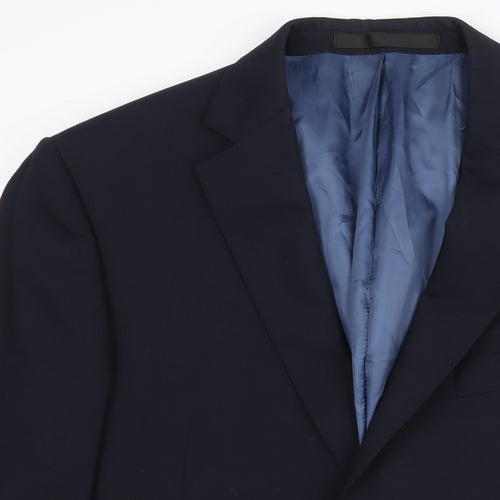Marks and Spencer Mens Blue Wool Jacket Suit Jacket Size 40 Regular