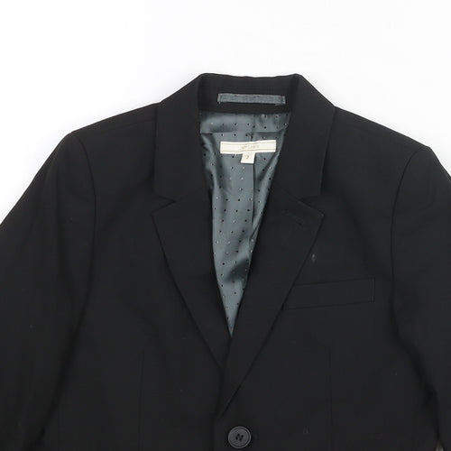 John Lewis Boys Black Jacket Blazer Size 7 Years Button