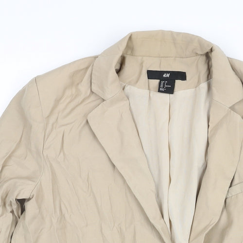 H&M Womens Brown Jacket Blazer Size 8 Button