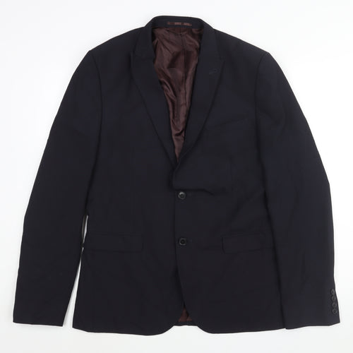 NEXT Mens Blue Polyester Jacket Suit Jacket Size 42 Regular