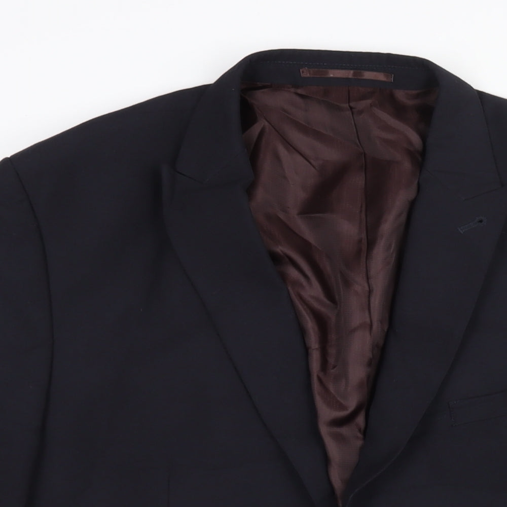 NEXT Mens Blue Polyester Jacket Suit Jacket Size 42 Regular