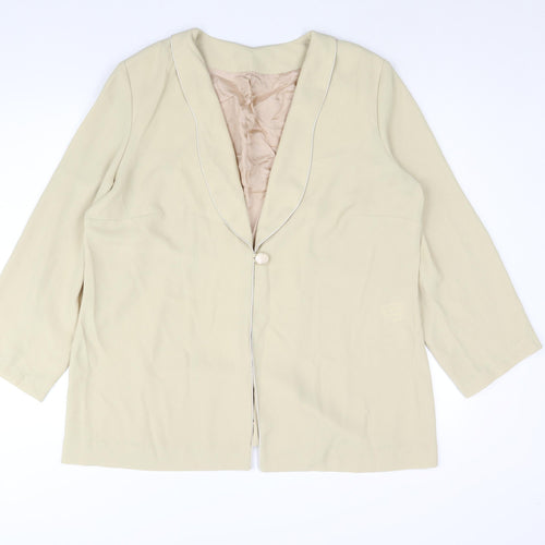 Roman Womens Beige Jacket Size 20 Button