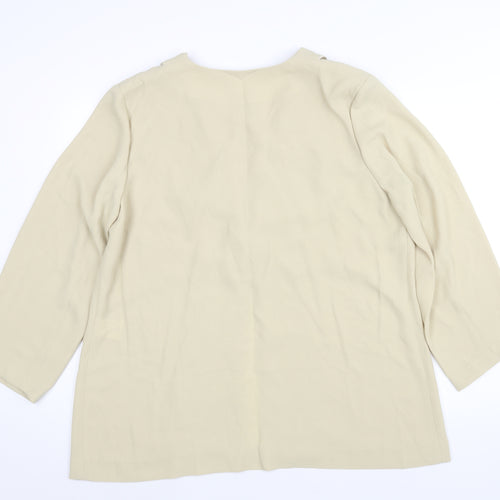 Roman Womens Beige Jacket Size 20 Button